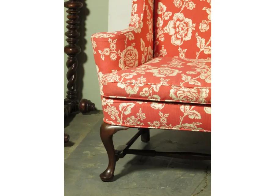 Georgian-Style Wing Chairs by Kittinger - Red