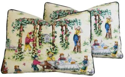 Scalamandre Giardinieri Pillows Set of 2