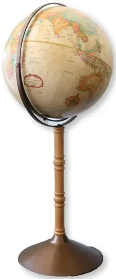 Vintage Globe on Floor Stand - Brown