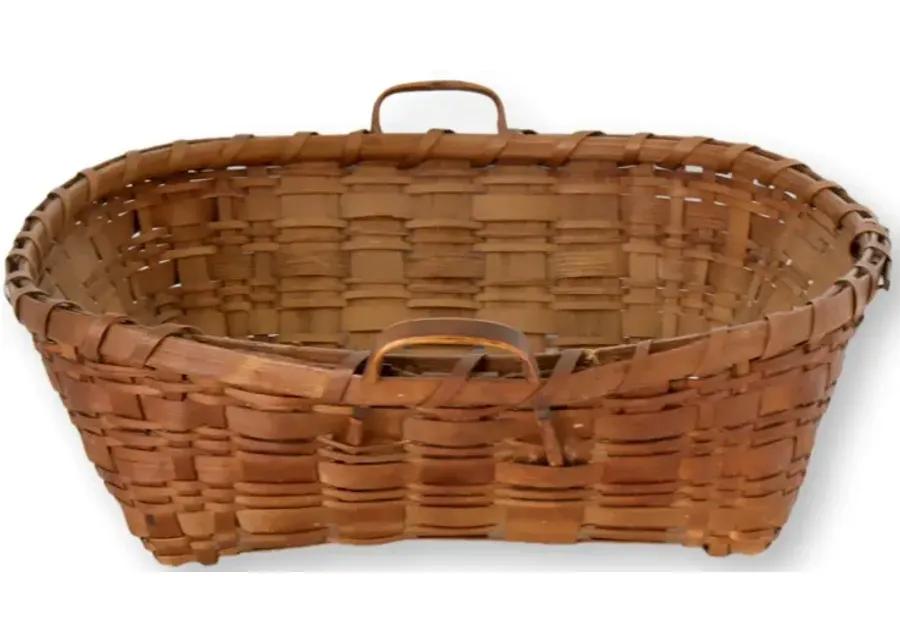 New England Indigenous Hand-Made Basket - Brown