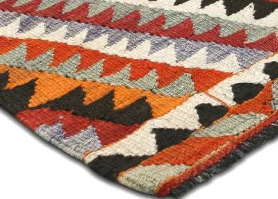 1960s Turkish Kilim - 2'4" x 3'11" - Handcrafted - Red