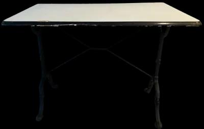 European Porcelain Top Bistro Table - Black