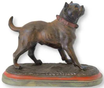 Antique Metal Staffordshire Terrier - Brown