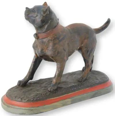 Antique Metal Staffordshire Terrier - Brown