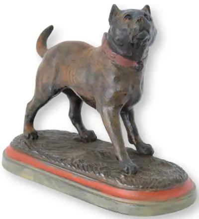 Antique Metal Staffordshire Terrier - Brown