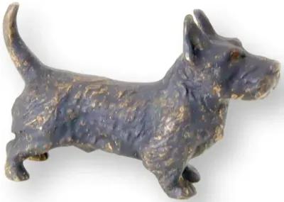 Antique Vienna Bronze Mini Scottie Dog - Brown