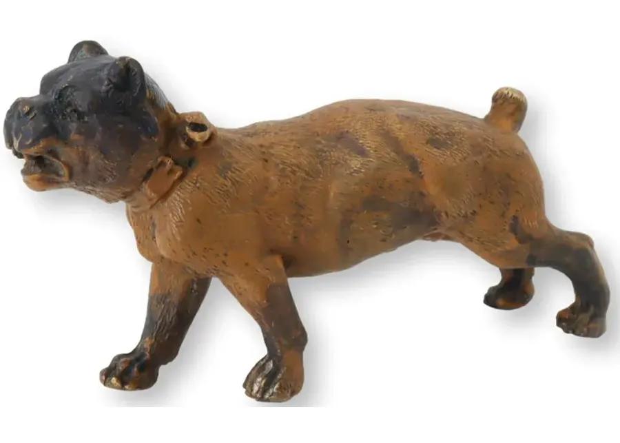 Antique Vienna Bronze Bulldog - Brown