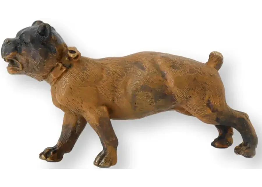 Antique Vienna Bronze Bulldog - Brown