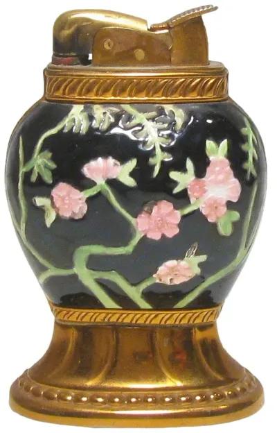 Chinoiserie Cloisonne Table Lighter - Black