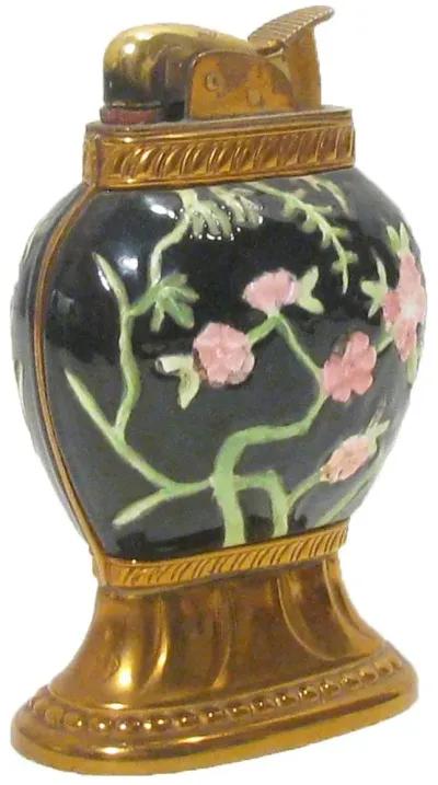 Chinoiserie Cloisonne Table Lighter - Black