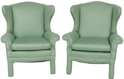 Antique Parsons Wingback Chairs - a Pair - Comfortable, Stylish