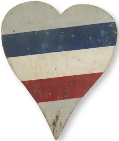 1940s French Folk Art Flag Holder