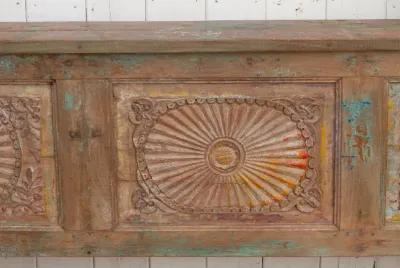 Antique Indo-Portuguese Sunburst Console - Brown