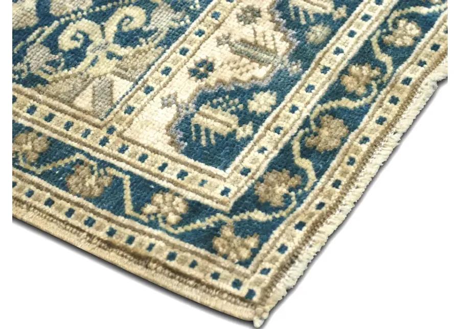 1960s Turkish Oushak Yastic -1'8" x 3'2" - Blue