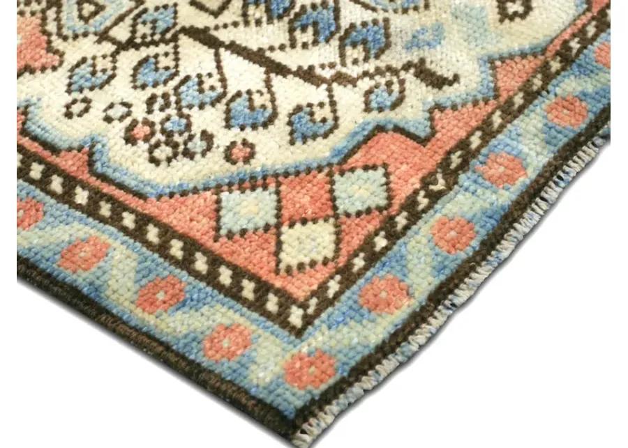 1960s Turkish Oushak Yastic -2'1" x 2'1" - Beige