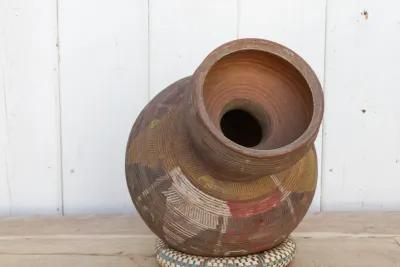 Antique Nupe Tribe Water Vessel - Brown