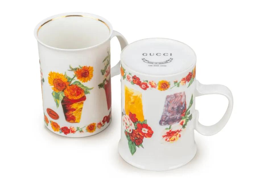 Gucci Set/2 Porcelain Flower Vase Teacup