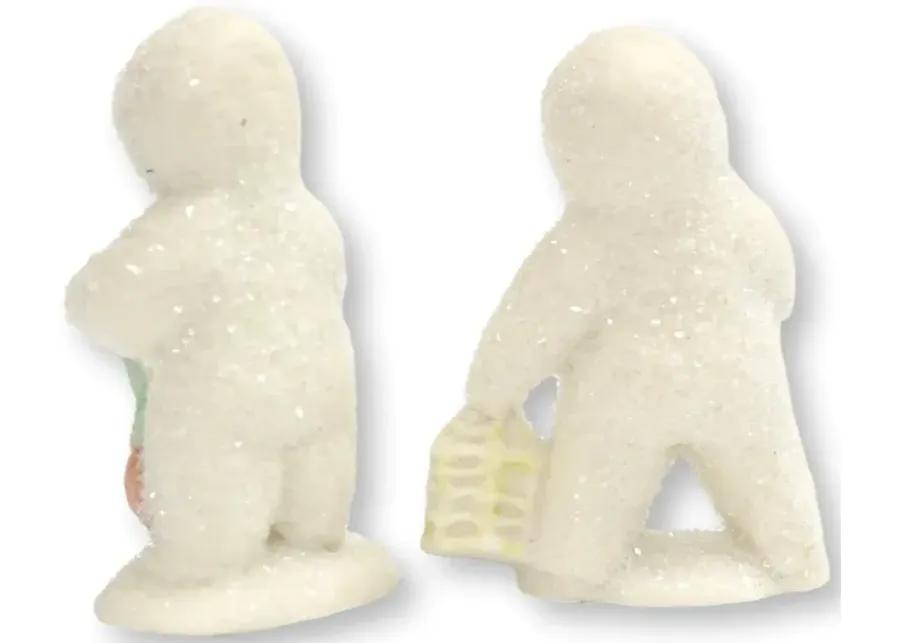 German Porcelain Snowbabies - Set of 2