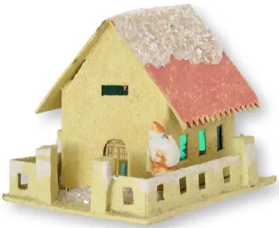 Midcentury Putz Christmas Village House