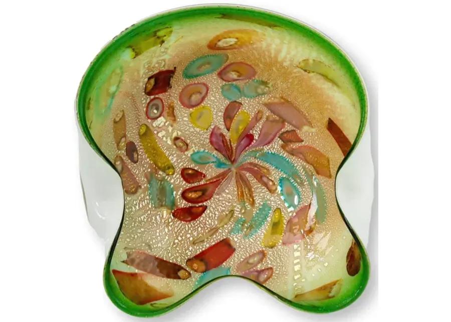 Midcentury Italian Murano Glass Bowl - Green