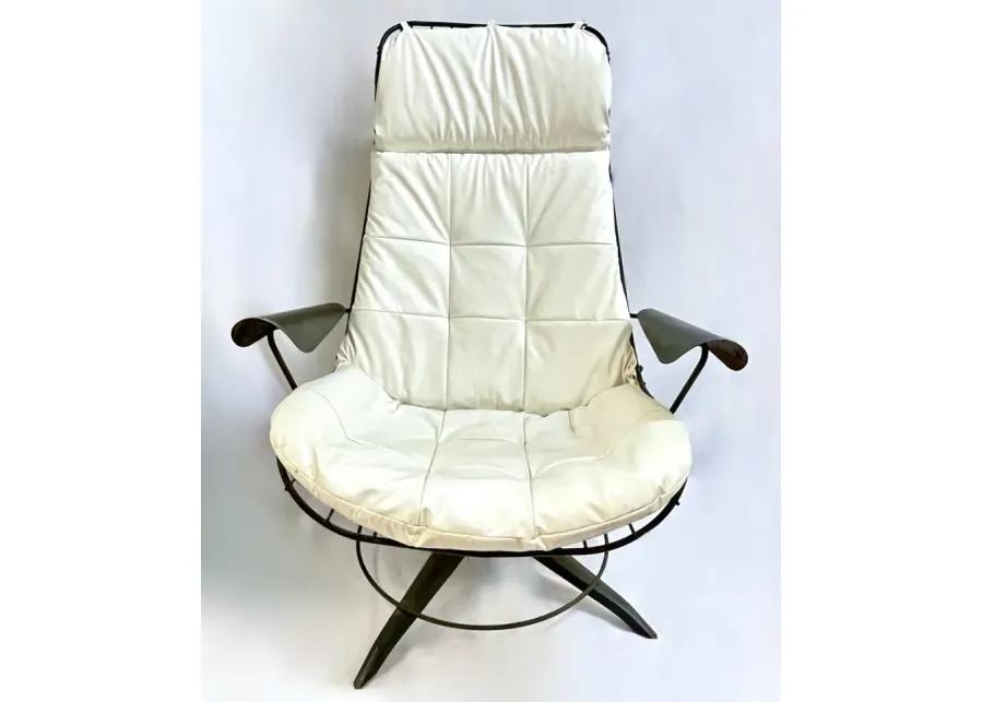 MCM Steel & Patent Leather Chair