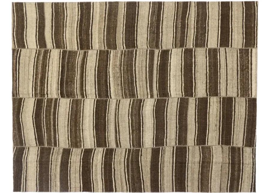 Earth-Tone Turkish Kilim - 8'09 x 11'02