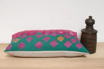 Nisrina Embroidered Floral Pillow