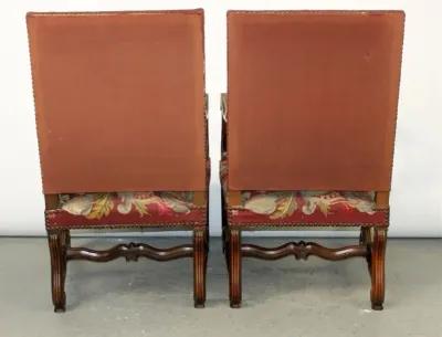 French Os du Mouton Walnut Armchairs - PR