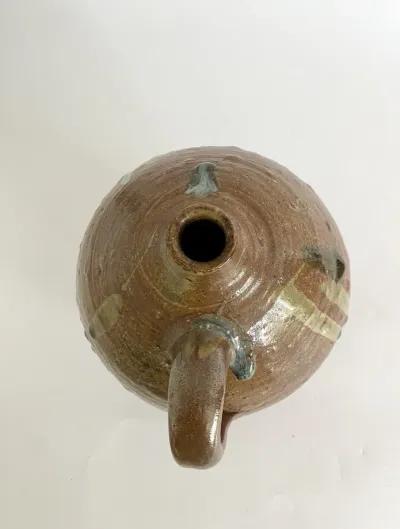 French Terracotta Glazed Jug Vessel