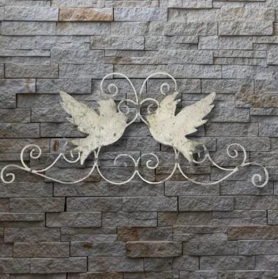 Salvaged Metal Peace Dove Wall Hanging - Handcrafted