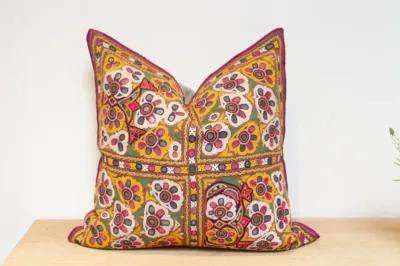 Dhani Rajasthani Embroidered Pillow