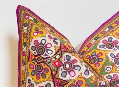 Dhani Rajasthani Embroidered Pillow