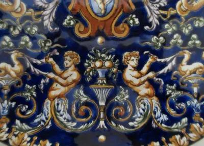 Gien French Faience Wall Plate - Blue