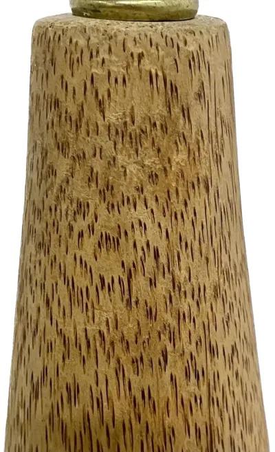 Palm Wood & Cowhide Lampshade Floor Lamp