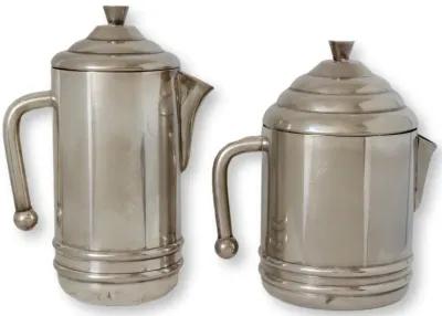 Lancel Paris Art Deco Coffee & Teapot - Silver