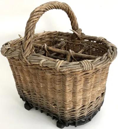 Antique 19th C Wicker Champagne Basket