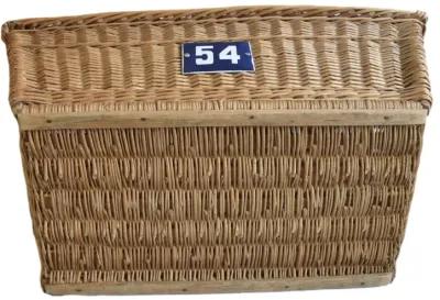 French Wicker Market Basket Number Plate