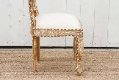 Pair of Royal Indian Inlaid Dining Chair - Handcrafted