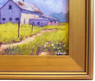 Farmhouse Rustic Barn Landscape Painting