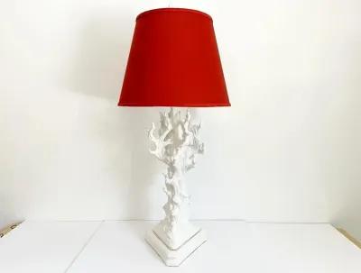 Italian Coral Branch Lamp w/Shade