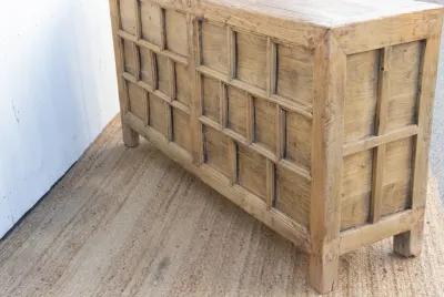 Vintage Elm Wood Cabinet