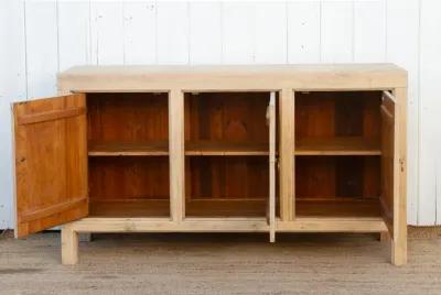 Natural Elm Three Door Sideboard