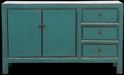 Arabian Green Lacquered Buffet Cabinet