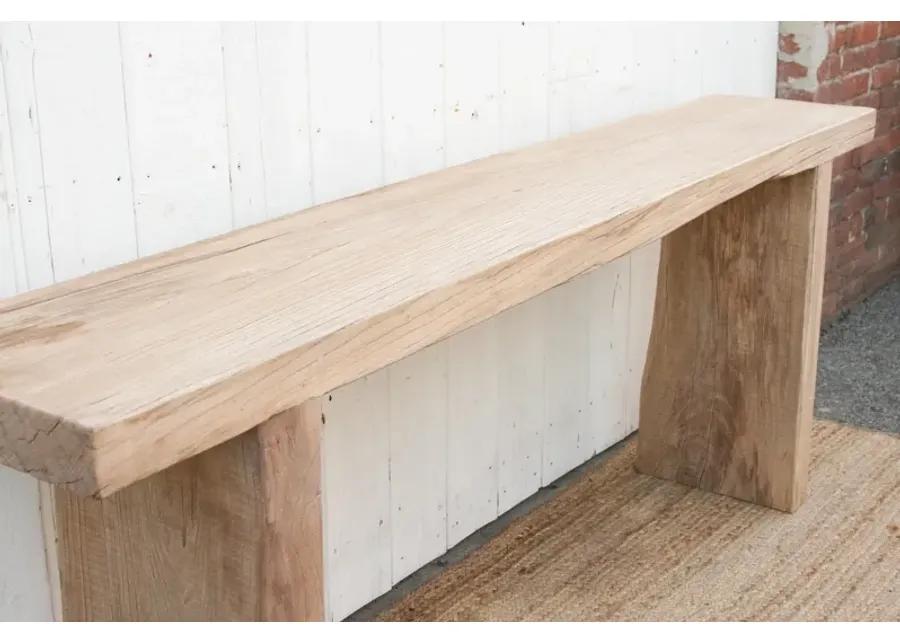 Reclaimed Old Beam Top Console Table - Handcrafted