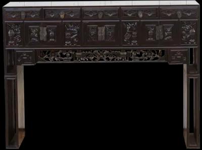 19th Century Ebonized Kang Slim Table