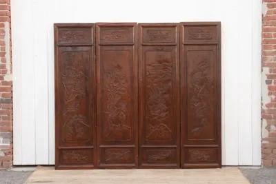 Mid-Century Finely Carved Door Panels