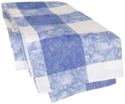 Blue & Ivory Tablecloth & 8 Napkins