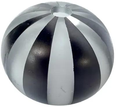 Striped Frosted Glass Sphere Vase