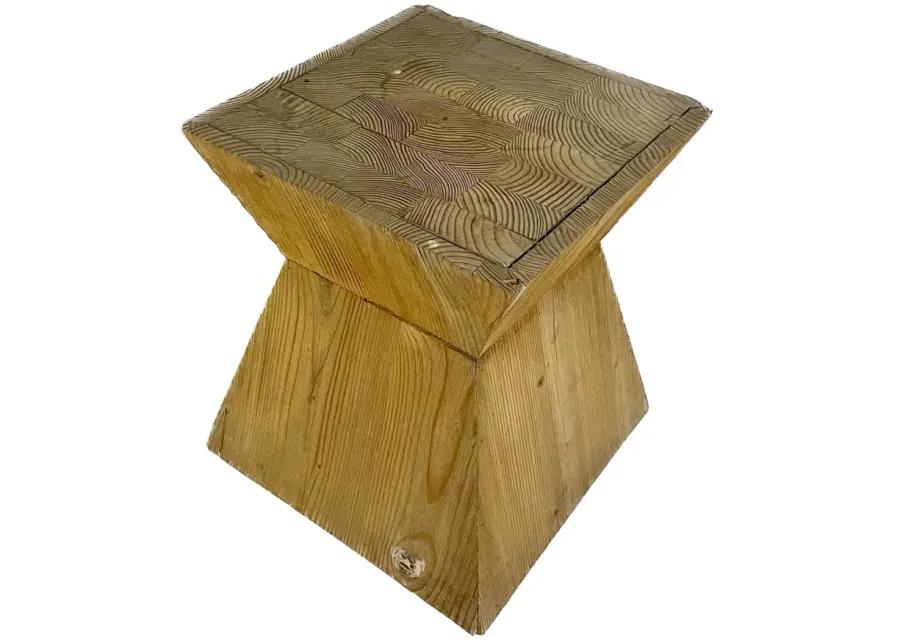 Pine Pyramid Side Table