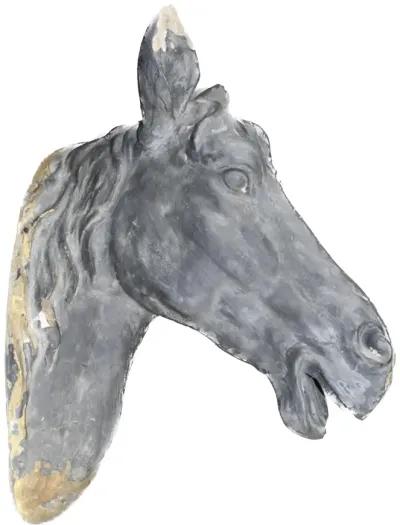 French Plaster Horse Head Wall Mount